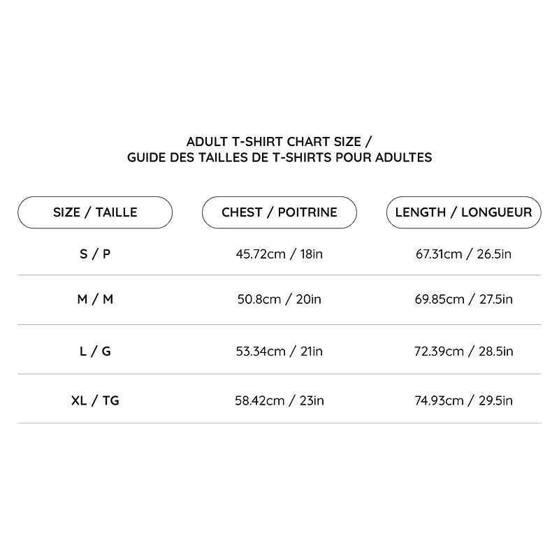 CRAFTEE T-shirt adulte à col rond 100 % coton 45.72 × 67.31 cm (18 × 26.5 in) blanc Small
