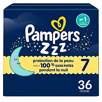 Couches Pampers Swaddlers Overnight, format Super S3 à S7 Tailles 3-7, 66-36 couches