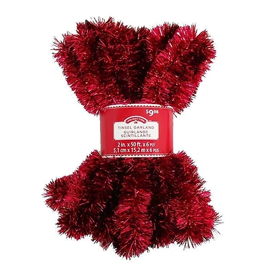 Guirlande de guirlandes de Noël rouge longue longueur