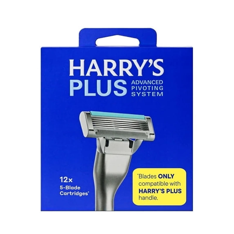 Harry's Plus Men's Razor Blade Refill Cartridges, 8 Count