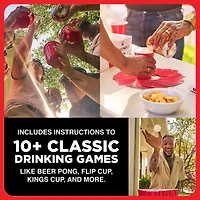 Party Pong Bundle par Buzzed – Kit de jeux à boire pour adultes avec 20 gobelets, 4 balles de ping-pong, 2 dés, un jeu de cartes et instructions pour 10+ jeux Pack de pong de fête