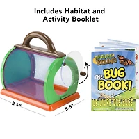 Nature Bound Toys Critter Cage Bug Catcher and Habitat Kit, Insect Netting, and Activity Booklet, Green, for Kids, 8.5" x 5.75" x 8", Indoor and Outdoor Use