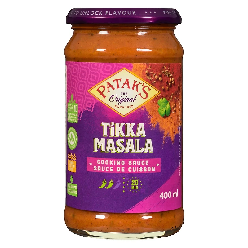 Patak's sauce de cuisson Tikka Masala 400 ml