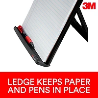 Porte-copies ergonomique réglable avec ligne de guide élastique pour la lecture DH640 3M(MC), noir, avec ligne de guide élastique