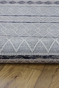 Tapis de couloir Mirage Novi crème et gris 2 pi x 10 pi