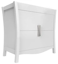 34,75 pouces W 18 pouces. D Base de meuble-lavabo en placage de bois de bouleau moderne seulement en blanc AI-18270