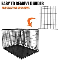 Vibrant Life Double-Door Metal Wire Dog Crate with Divider