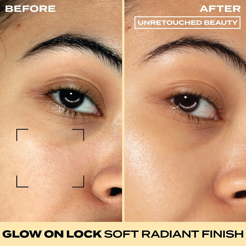 Hard Candy Glow On Lock Water-based Illuminating 12-Hour Hold Face Primer with Vitamin C, 1.52 fluid ounces