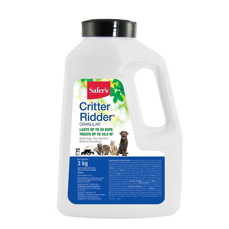 Safer’s Critter Ridder répulsif pour animaux en granules – 3 KG