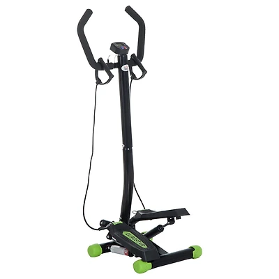 Adjustable Twist Stepper Mini Twister Stepper Home Gym w/ LCD Monitor and Ropes