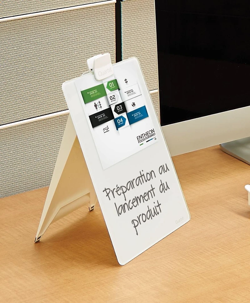 Quartet Desktop Glass Dry-Erase Easel 9" x 11"