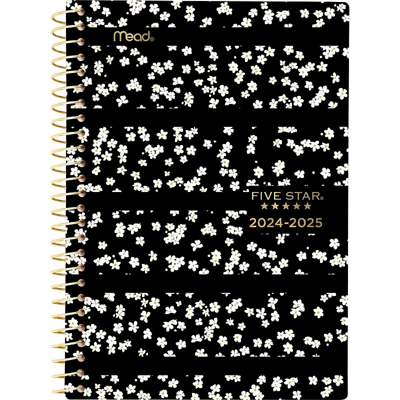 FS 12M Daisy Black Small Planner, Planner
