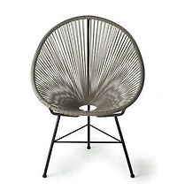 Chaise longue Costa en rouge, chaise longue en fil de fer, chaise longue en plastique, chaise longue de plage, chaise longue d'intérieur et d'extérieur, chaise longue de patio, rotin, résistant aux in