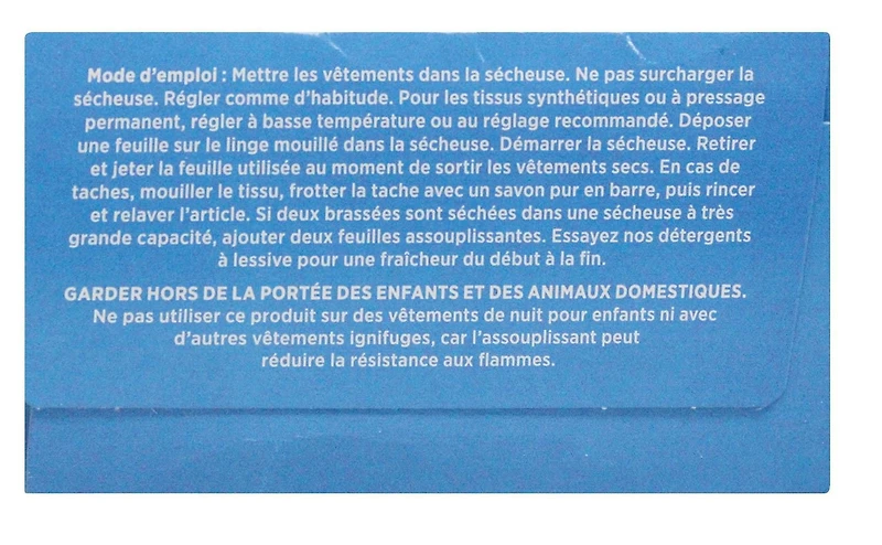 Great Value Feuilles assouplissantes- Parfum de fraicheur 120 feuilles