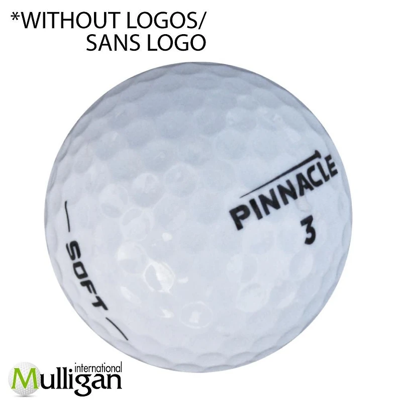 Mulligan - 48 Pinnacle Soft 5A Pristine Recycled Used Golf Balls, White