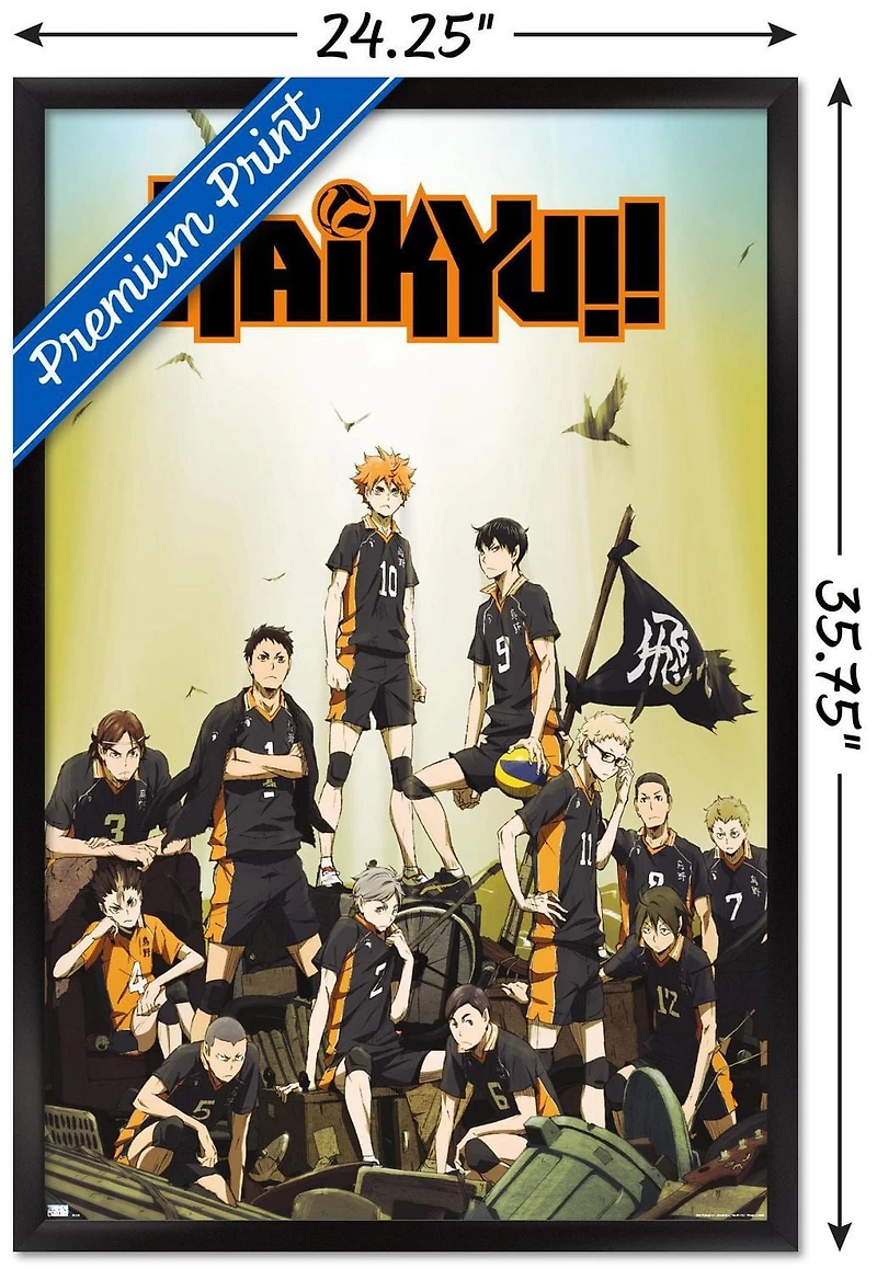 Haikyu!! - Key Art Wall Poster, 22.375" x 34" Framed