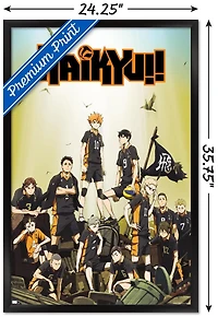 Haikyu!! - Key Art Wall Poster, 22.375" x 34" Framed