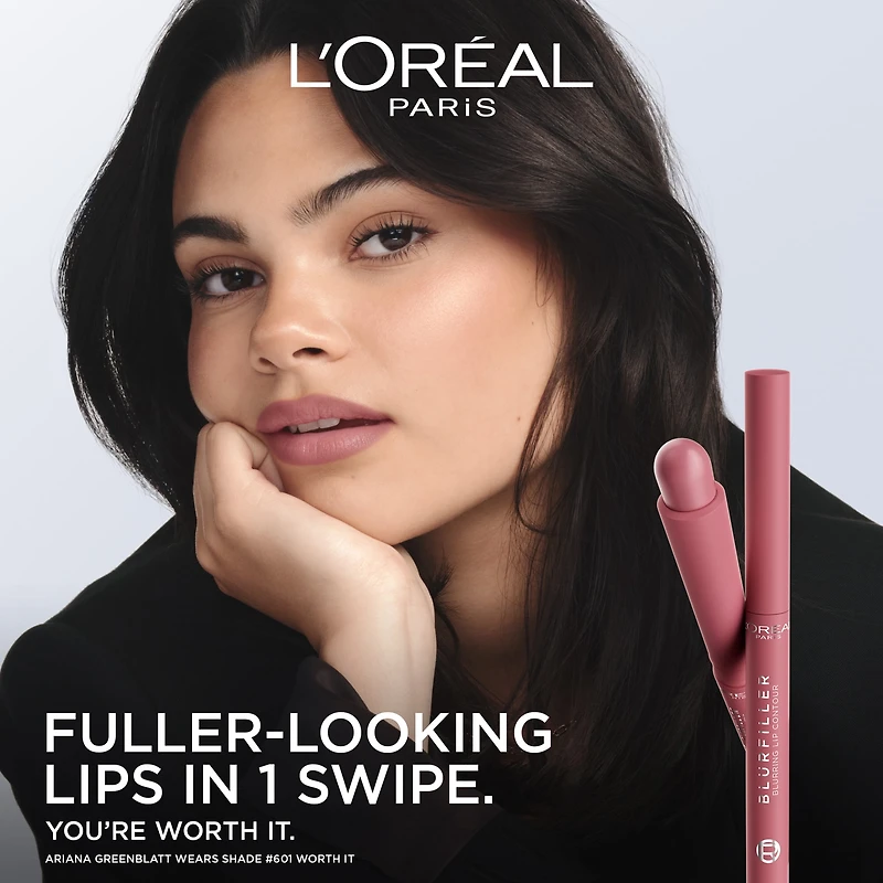 L'Oréal Paris Blurfiller Crayon Contour des Lèvres Floutant Effet Flou Doux et Naturel, Brown Caramel