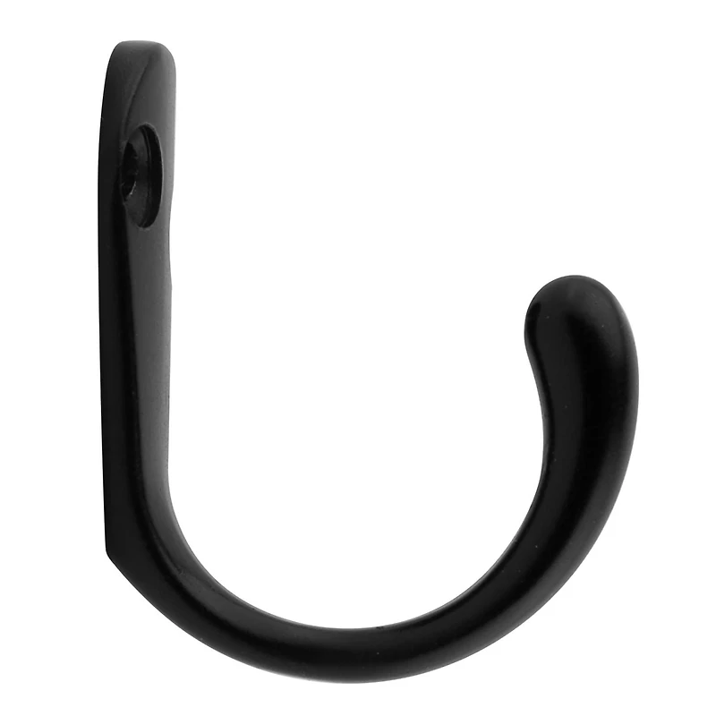 Era Single Hook 2-Pack Black, 1.70 x 0.67 x 1.42 in