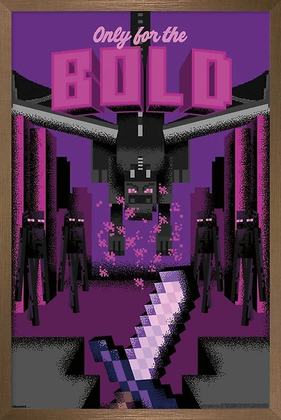 Minecraft: Discover - Only For The Bold Wall Poster