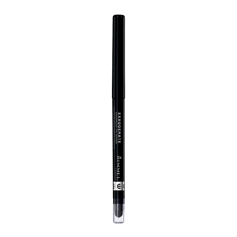 Rimmel Exaggerate Waterproof Eye Definer, built-in smudger & sharpener, creamy matte finish, Up to 10H, long-lasting, 100% Cruelty-Free, Intensely pigmented eye definer