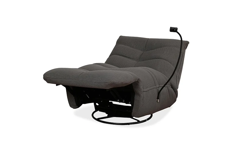 Fauteuil inclinable à bascule en tissu Ava Monaco de K-Living de avec support pour téléphone portable et poche latérale