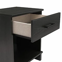 Ameriwood Home Southlander 1 Drawer Nightstand, Black Oak