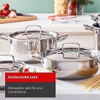 Lagostina Sfizioza Stainless Steel 13 piece Cookware Set, Induction Safe