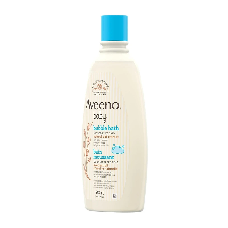 Aveeno Baby Bubble Bath - Baby Skin Care Product - Sensitive Skin Cleanser - Hypoallergenic - 568 mL, 568 ML