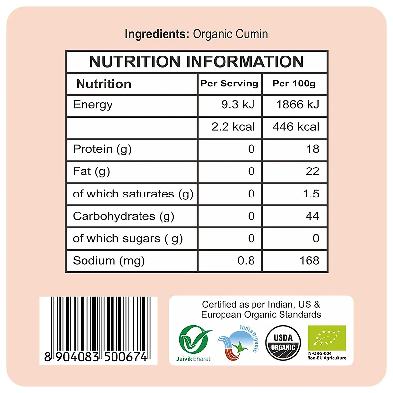 24M ORG CUMMIN SEEDS - FRENCH