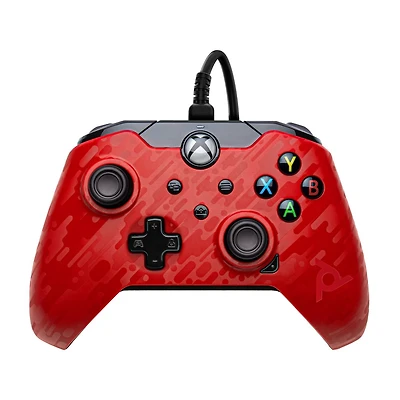 PDP Gaming Wired Controller: Phantasm Red - Xbox Series X|S, Xbox One, Xbox, Windows 10, 049-012-NA-CMRD