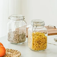 Conteneurs de stockage alimentaire Mainstays pour cuisine, pot en verre transparent de 67 onces avec couvercle verrouillable Joint hermétique Volume 8.5cups/2L