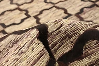 ECARPETGALLERY 4'6" x 6'6" Transitional Cowhide Patchwork Handmade Area Rug for Living Room, Dining Room and Bedroom in Brown