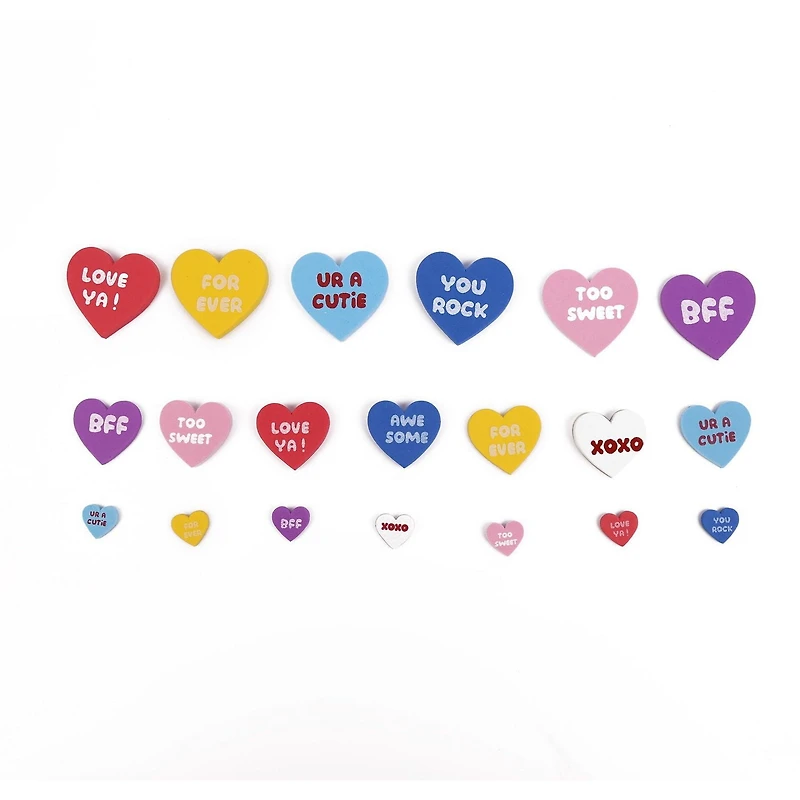 20 CONVERSAONAL HEART STICKER