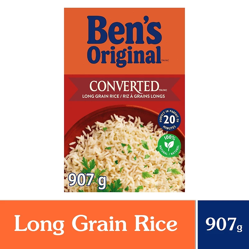 BEN'S ORIGINAL CONVERTED riz étuvé à long grain, boite de 907 g La perfection à tout coupMC
