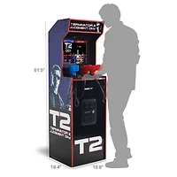 Arcade1Up Terminator 2 Deluxe Arcade Machine – 17" Color Screen, Real-Feel Arcade Light Guns, Wi-Fi Leaderboards, Classic Video Game, Perfect for at-Home Gaming