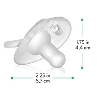 Sucette cylindrique en silicone Balance + Evenflo Feeding, phase 1