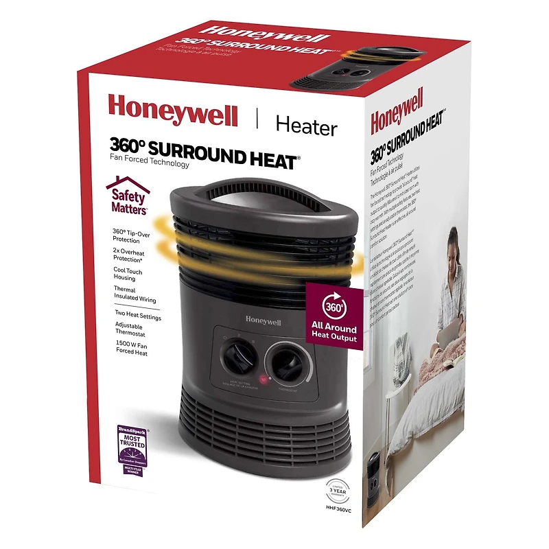 Honeywell HHF360VC 360° Surround Heat® Fan Forced Heater