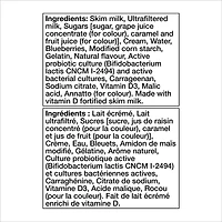 Activia Probiotic Yogurt, Vanilla/Blueberry, 12 x 100 g