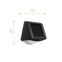 Mainstays Solar Powered Black LED Step Light, 3 Lumens, Mainstays 3L Step Light