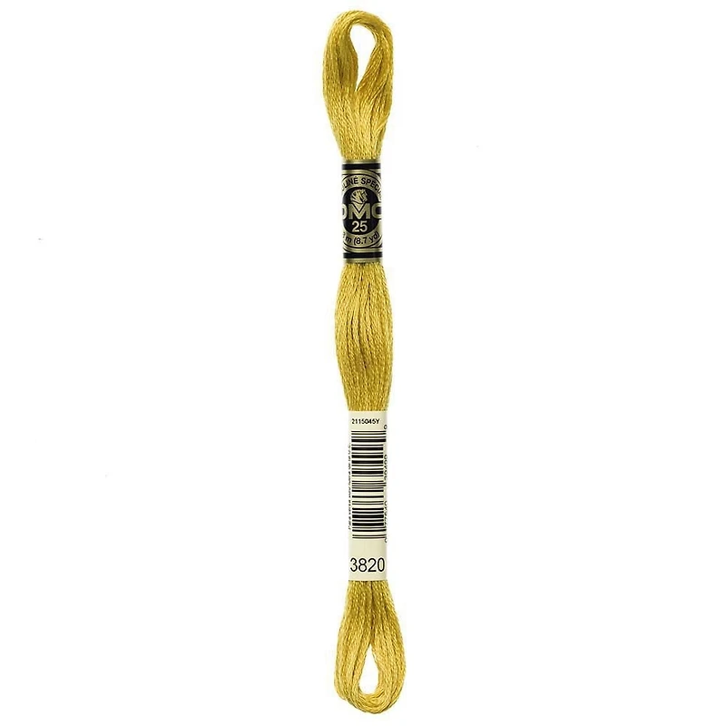 DMC Yellow Cotton 6 Strand Floss 8m