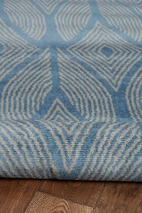 Tapis Capri Henley bleu & gris clair de 4 pi 3 po x 7 pi 3 po