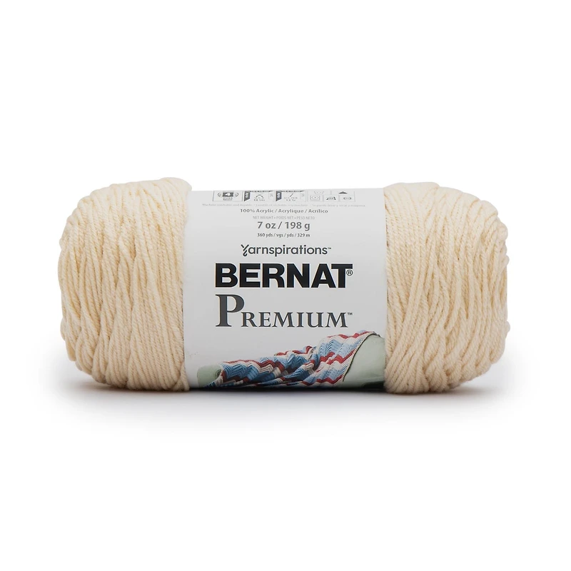 Bernat® Premium™ Yarn, Acrylic #4 Medium, 7oz/198g, 360 Yards