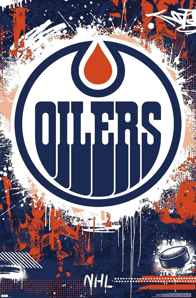 NHL Edmonton Oilers - Maximalist Logo 23 Wall Poster, 22.375" x 34"