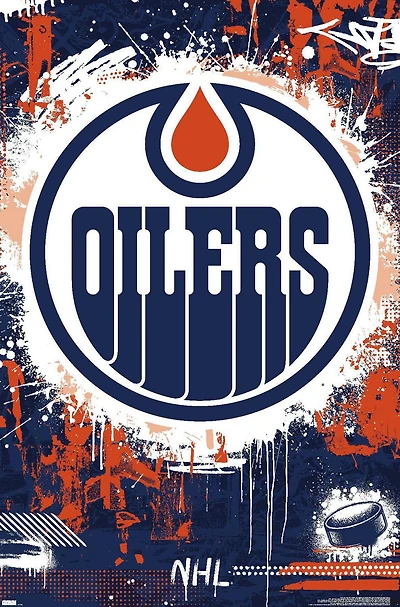 NHL Edmonton Oilers - Maximalist Logo 23 Wall Poster, 22.375" x 34"