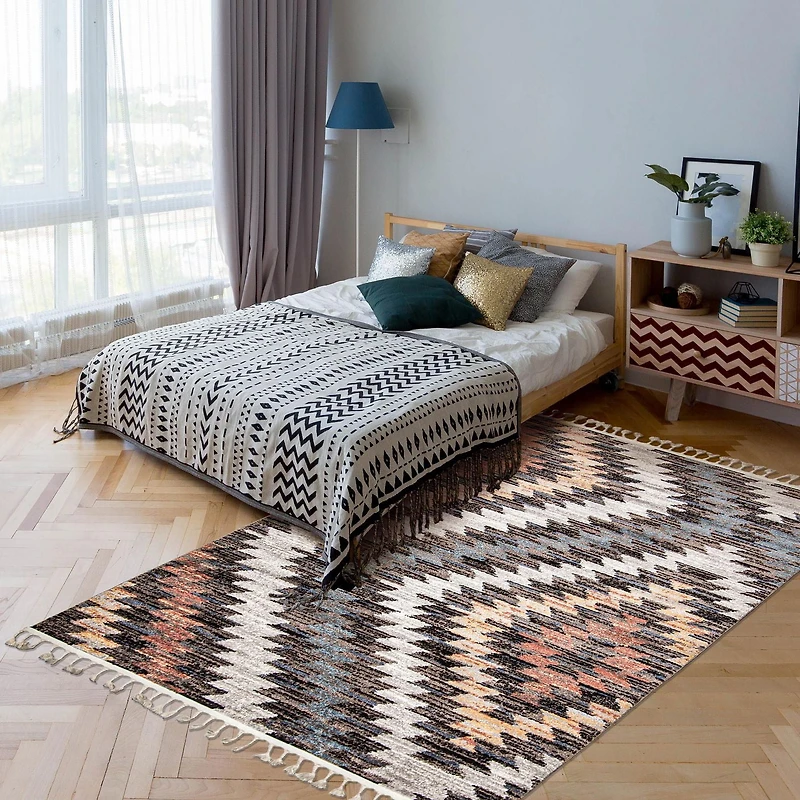 ECARPET Southwestern Rug for Hallway, Kitchen Sun Collection