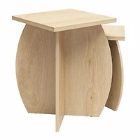 Tables d’appoint gigognes Voler de Novogratz, chêne clair