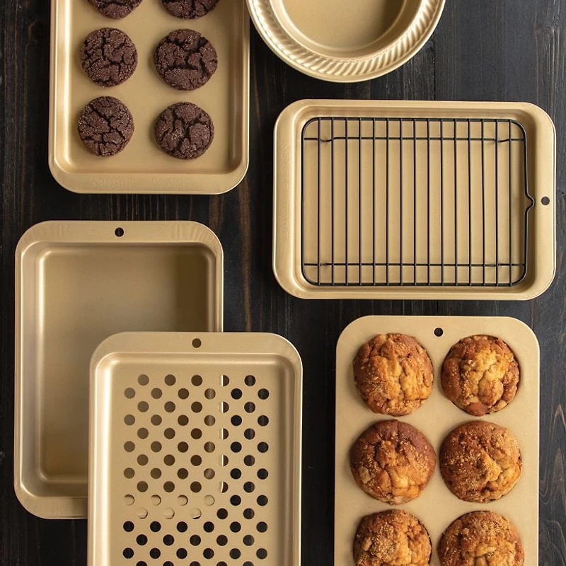 Nordic Ware Toaster Oven 2-Piece Broiler, Compact, Metalic Gold