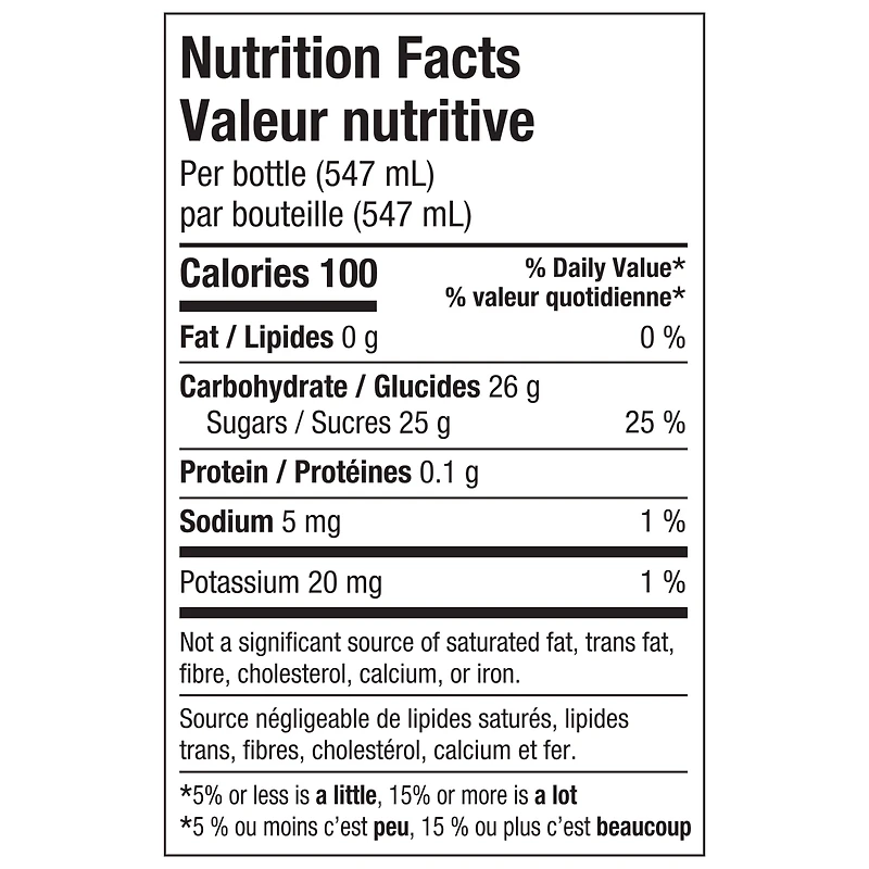 Pure Leaf® Thé vert au miel 547 mL, bouteille 547mL
