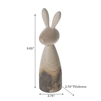 Wooden 2 Tone Bunny Decor Large